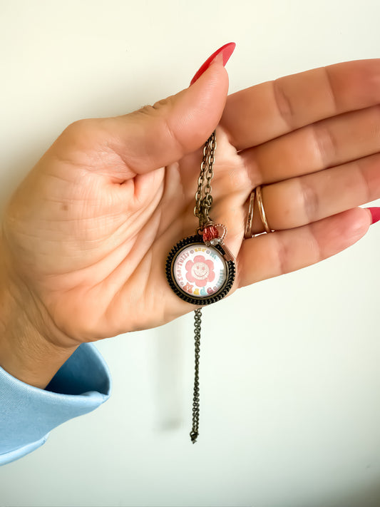 Fearfully & Wonderfully Made Bronze Christian Charm Necklace