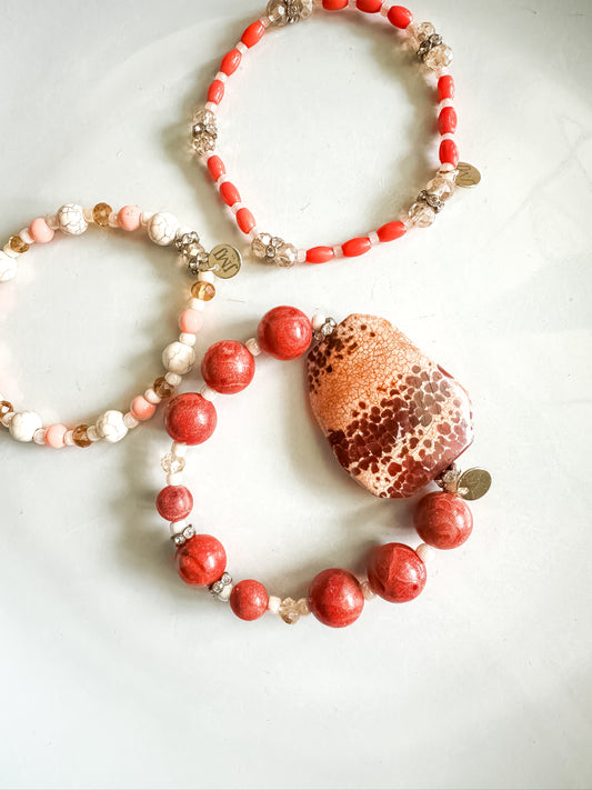 In His Time Bracelet | Gemstone Stacked Bracelets | Christian Jewelry