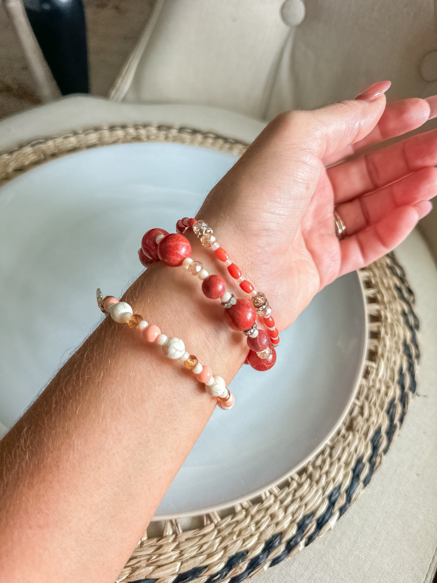 In His Time Bracelet | Gemstone Stacked Bracelets | Christian Jewelry